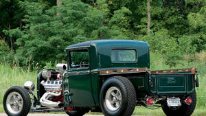 Vintage Charm: Rustic Old Ford Truck Rat Rod Wallpaper