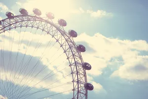Vintage Desktop London Eye Wallpaper