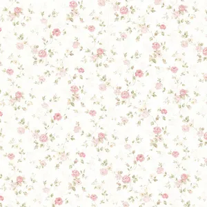 Vintage Floral White Pattern Wallpaper
