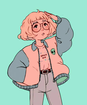 Vintage Girl Aesthetic Drawing Wallpaper