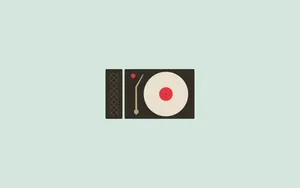 Vintage Minimalist Turntable Wallpaper
