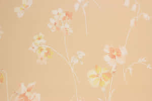 Vintage Peach Flowers Background Wallpaper