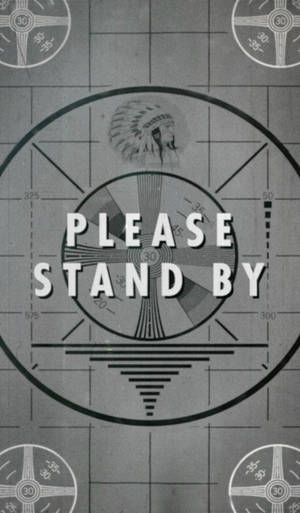 Vintage Please Stand By Television Screen Wallpaper