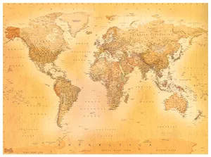 Vintage World Map Antique Style Wallpaper