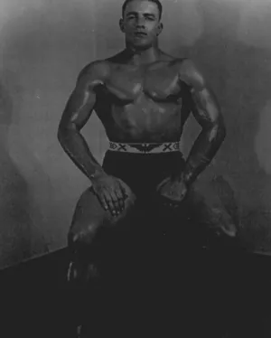 Vintage Wrestler Portrait Stu Hart Wallpaper