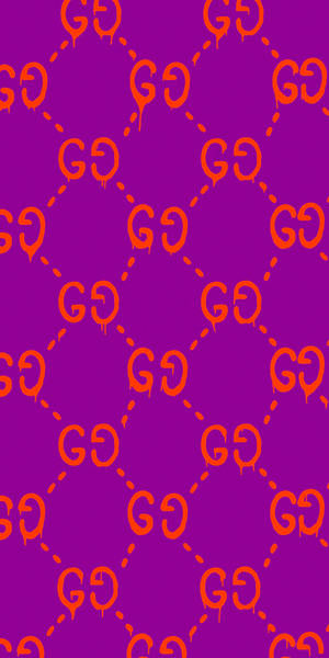 Violet And Red Gucci Pattern Wallpaper