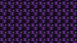 Violet Chanel Logo Pattern Wallpaper