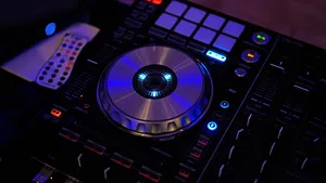 Violet Dj Mixer Equipment Wallpaper