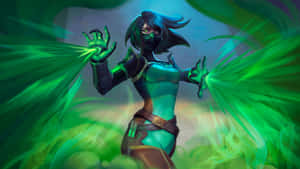 Viper Green Gas And Eyes Valorant Desktop Wallpaper
