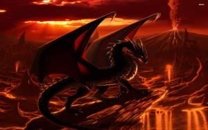 Volcano Lava Dragon Wallpaper