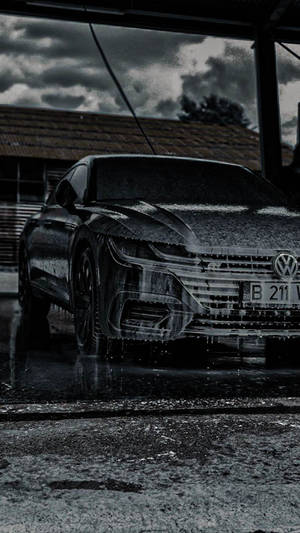 Volkswagen Dark Aesthetic Car Wash Wallpaper