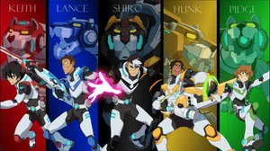 Voltron Force Members Collage Pose Wallpaper