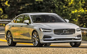 Volvo S90 Pearl White Sedan Wallpaper