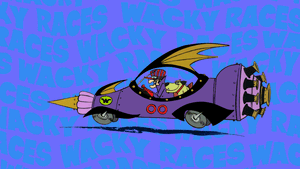 Wacky Races Purple Race Car Wallpaper