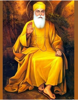 Waheguru Nanak Dev Ji Yellow Wallpaper
