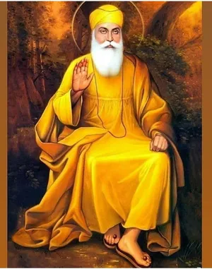 Waheguru Nanak Dev Ji Yellow Wallpaper