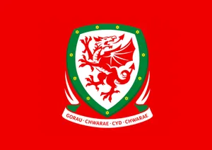 Wales National Football Team Crest On Red Wallpaper