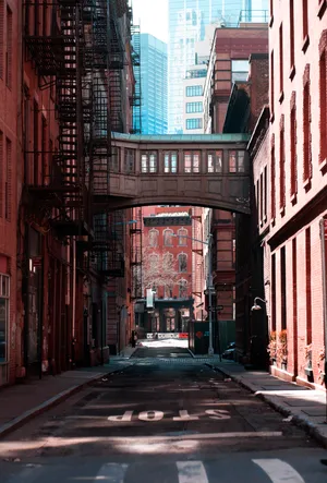 Wander Down A Brown Vintage Street And Let Your Mind Wander Wallpaper