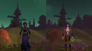 Warcraft 2 Characters Side-by-side Wallpaper