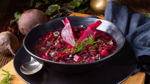 Warm And Nutritious Borscht Soup Wallpaper