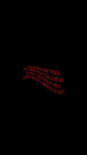 Warped Red Text Dark Grunge Aesthetic Wallpaper