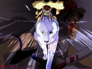 Warrior Princess Mononoke Ready To Fight Wallpaper