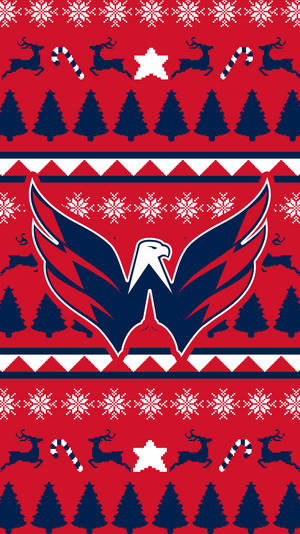 Washington Capitals Christmas Theme Wallpaper