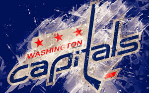 Washington Capitals Paint Splashes Wallpaper