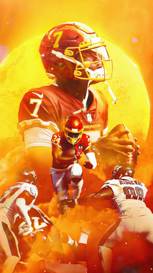 Washington Commanders Football Sun Wallpaper