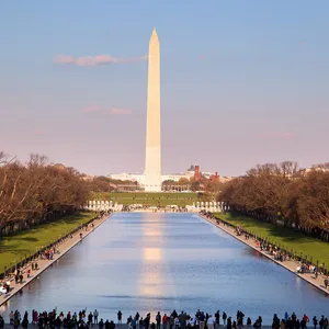 Washington Monument Hazy Reflection Wallpaper