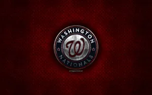 Washington Nationals Red Metal Wallpaper