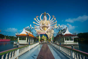 Wat Plai Laem Thailand Wallpaper