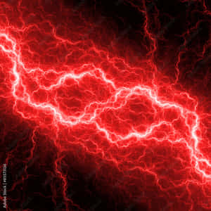 Watch In Awe As Red Lightning Streaks Across The Sky Wallpaper
