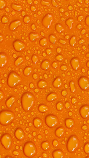 Water Drops Orange Phone Wallpaper