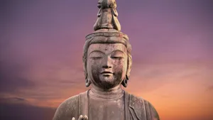 Water-stained Buddha God Laptop Wallpaper