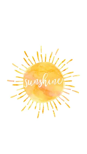 Watercolor Sunshine Artwork Wallpaper