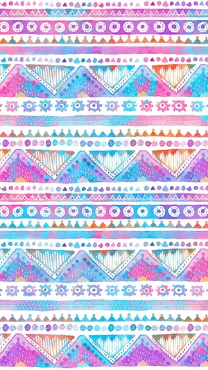 Watercolor Tribal Pattern Wallpaper