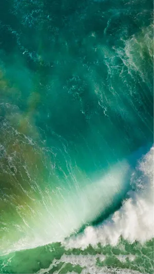 Waterfalls Aerial Shot Ios 12 Wallpaper