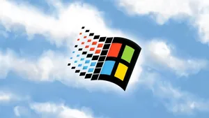 Waving Logo Of Windows 95 Wallpaper