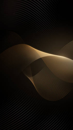 Wavy Lines Black And Gold Iphone Wallpaper