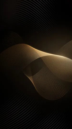 Wavy Lines Black And Gold Iphone Wallpaper