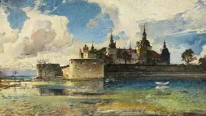 Wawel Castle Painting Wallpaper