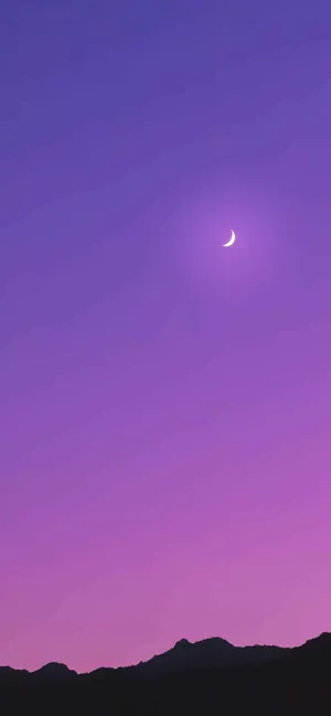 Waxing Crescent Moon Aesthetic Wallpaper