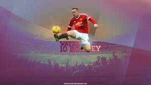 Wayne Rooney Flying Ball Kick Wallpaper