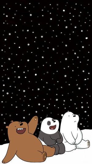 We Bare Bears Aesthetic Black Snow Wallpaper