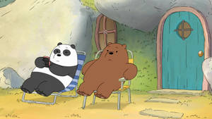 We Bare Bears Pan-pan And Grizz Wallpaper