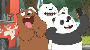 We Bare Bears Wacky Pose Wallpaper