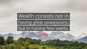 Wealth And Wants Stoicism Wallpaper
