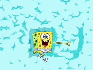 Wearing White Underpants Aesthetic Spongebob Desktop Wallpaper