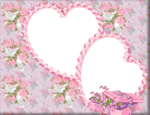 Wedding Album Flower Pink Heart Wallpaper